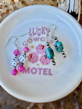 Load image into Gallery viewer, Genuine Turquoise Navajo Pearl Earrings &amp; Dice Earrings
