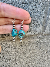 Load image into Gallery viewer, Genuine Turquoise Navajo Pearl Earrings &amp; Dice Earrings
