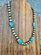 Load image into Gallery viewer, Pyrite And Turquoise Necklace
