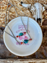 Load image into Gallery viewer, Turquoise &amp; Navajo Pearl &amp; Orange Spiny Oyster Choker
