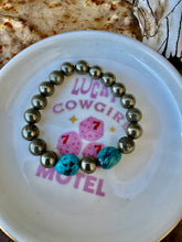Load image into Gallery viewer, Pyrite Turquoise Bracelet
