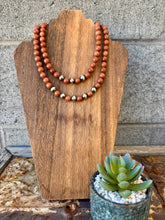 Load image into Gallery viewer, Navajo Pearl Necklace with Sandstone
