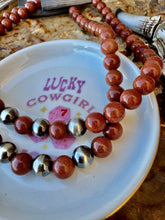 Load image into Gallery viewer, Navajo Pearl Necklace with Sandstone
