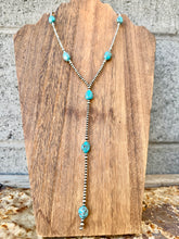 Load image into Gallery viewer, Navajo Pearl Lariat Necklace With Turquoise
