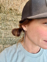 Load image into Gallery viewer, Sterling Silver Chain Hoop Earrings
