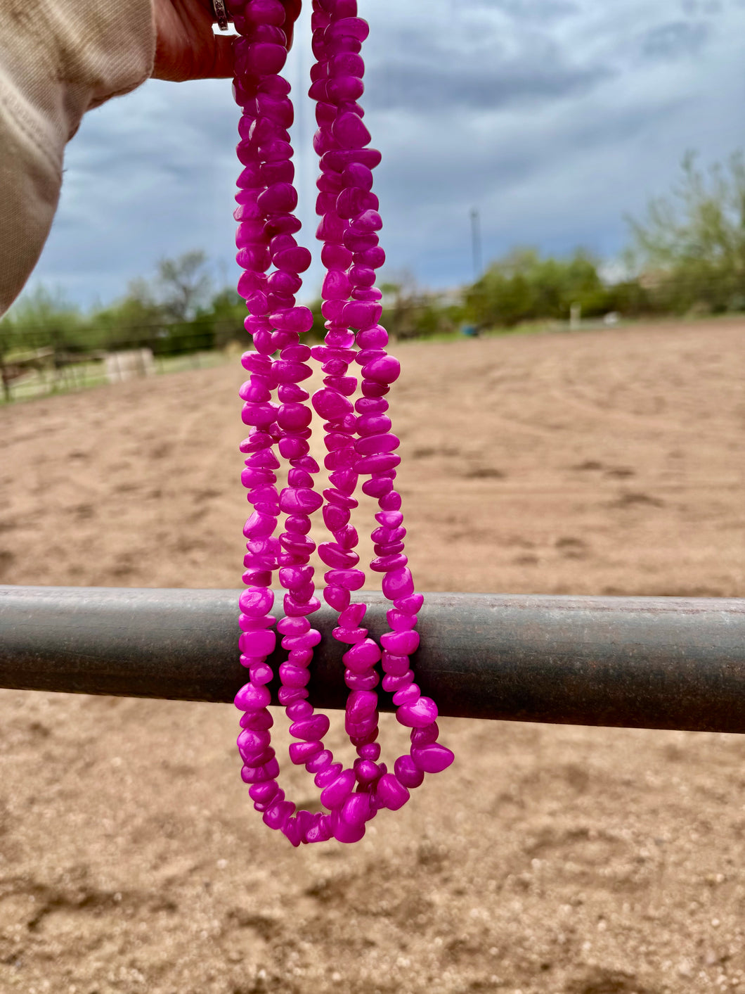 Fuchsia Pink Cowgirl Necklace
