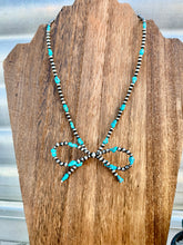 Load image into Gallery viewer, Navajo Pearl Bow Tie Necklace With Turquoise
