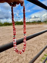 Load image into Gallery viewer, Gigantic Red Spiny Oyster Necklace With Turquoise
