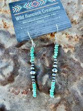 Load image into Gallery viewer, Pastel Green Turquoise Earrings With Navajo Pearls
