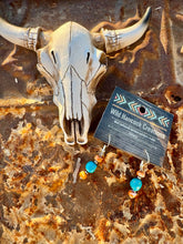 Load image into Gallery viewer, Sleeping Beauty Turquoise Earrings with Spiny Oyster

