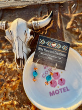 Load image into Gallery viewer, Sleeping Beauty Turquoise Earrings with Spiny Oyster
