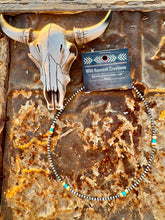 Load image into Gallery viewer, 3MM Navajo Pearl Choker With Turquoise
