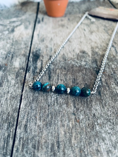 Genuine turquoise choker 