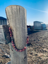 Load image into Gallery viewer, Genuine Purple Spiny Oyster &amp; Navajo Pearl Necklace
