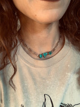 Load image into Gallery viewer, Genuine Turquoise Bar Necklace With Navajo Pearls
