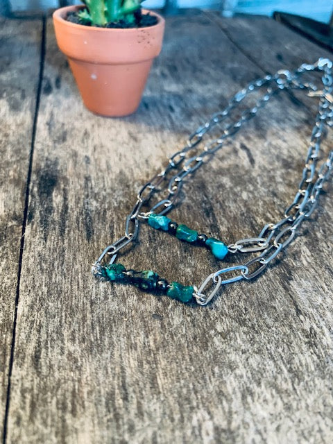 Genuine Turquoise Nugget Choker