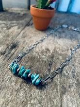 Load image into Gallery viewer, Genuine Turquoise Bar Necklace With Navajo Pearls
