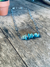 Load image into Gallery viewer, Genuine Turquoise Bar Necklace With Navajo Pearls
