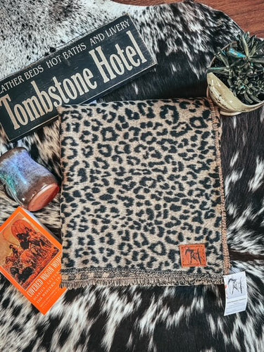 cheetah wool throw blanket