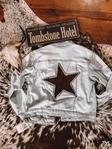 Rhinestone denim cowgirl jacket 