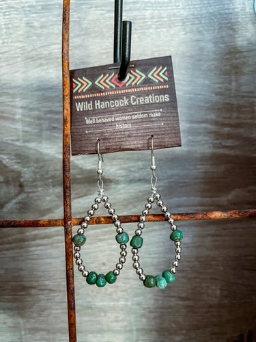 turquoise teardrop earring